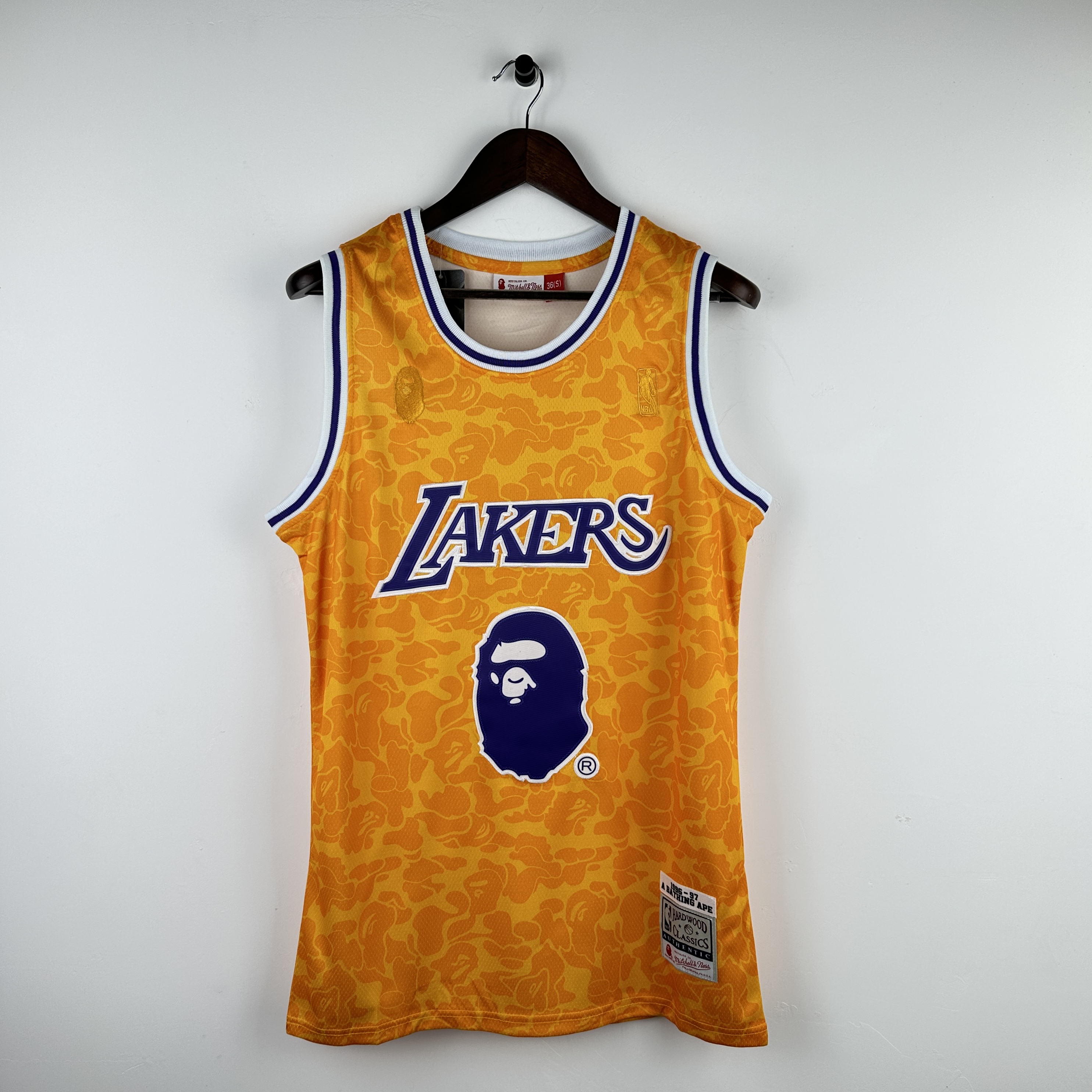 Embroidered BAPE & MN Retro Jersey Lakers Ape Head