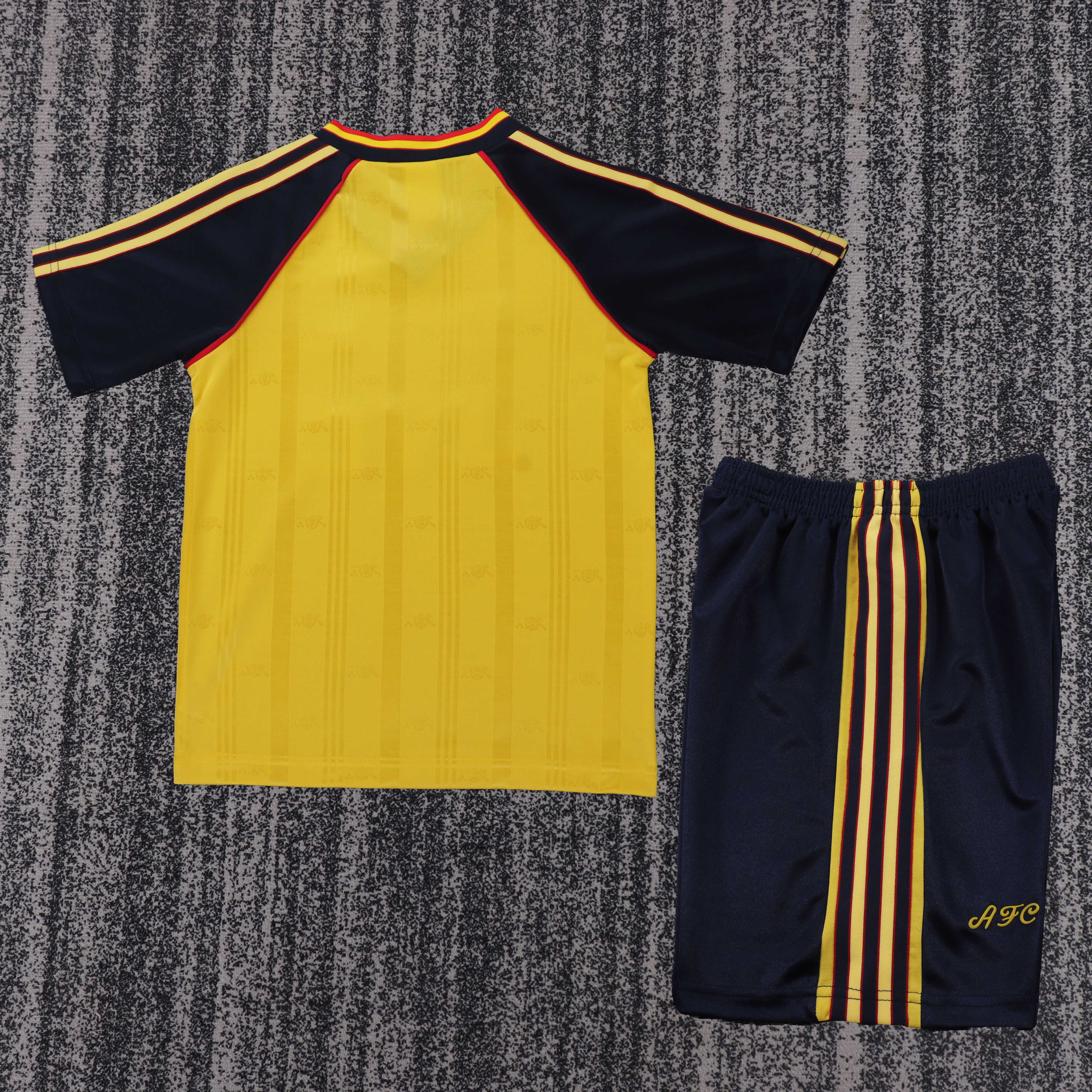 1988-90 Arsenal Away Retro Children's Jersey Set - Fans Edition