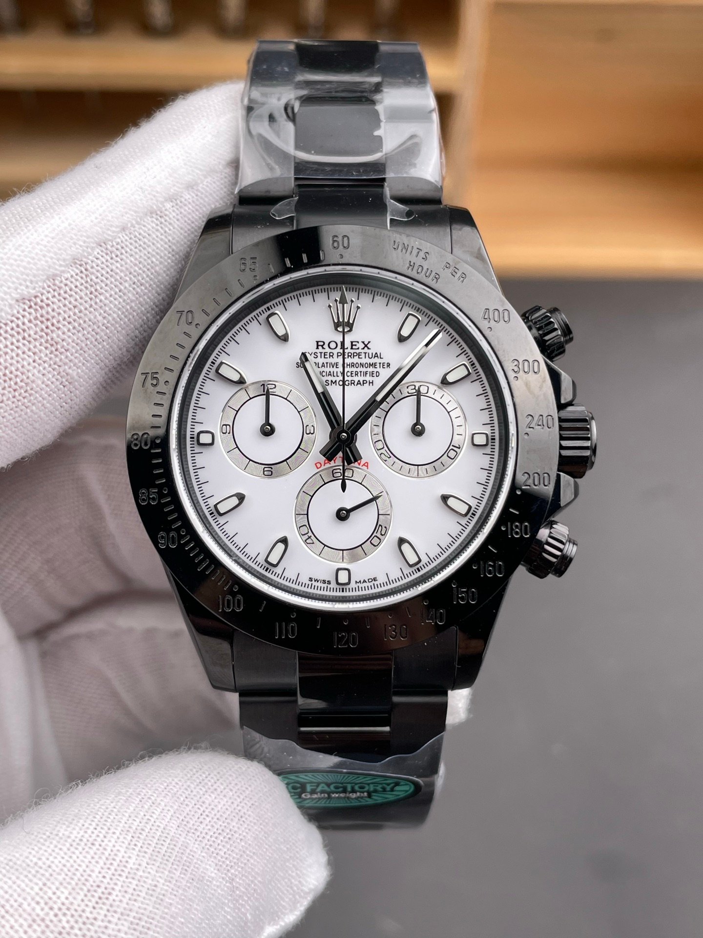 Rolex Daytona Black Steel White