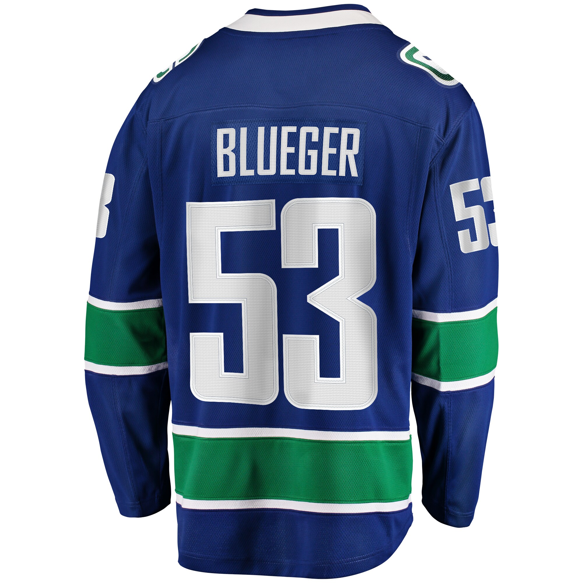Teddy Blueger Vancouver Canucks Fanatics Home Breakaway Jersey – Blue