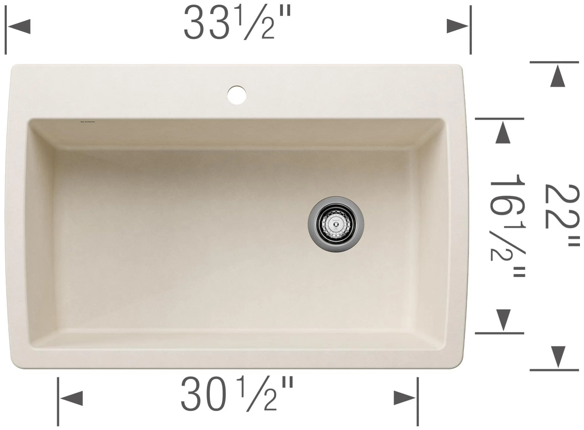BLANCO DIAMOND Cafe Brown Non-Porous Composite Single Bowl Sink