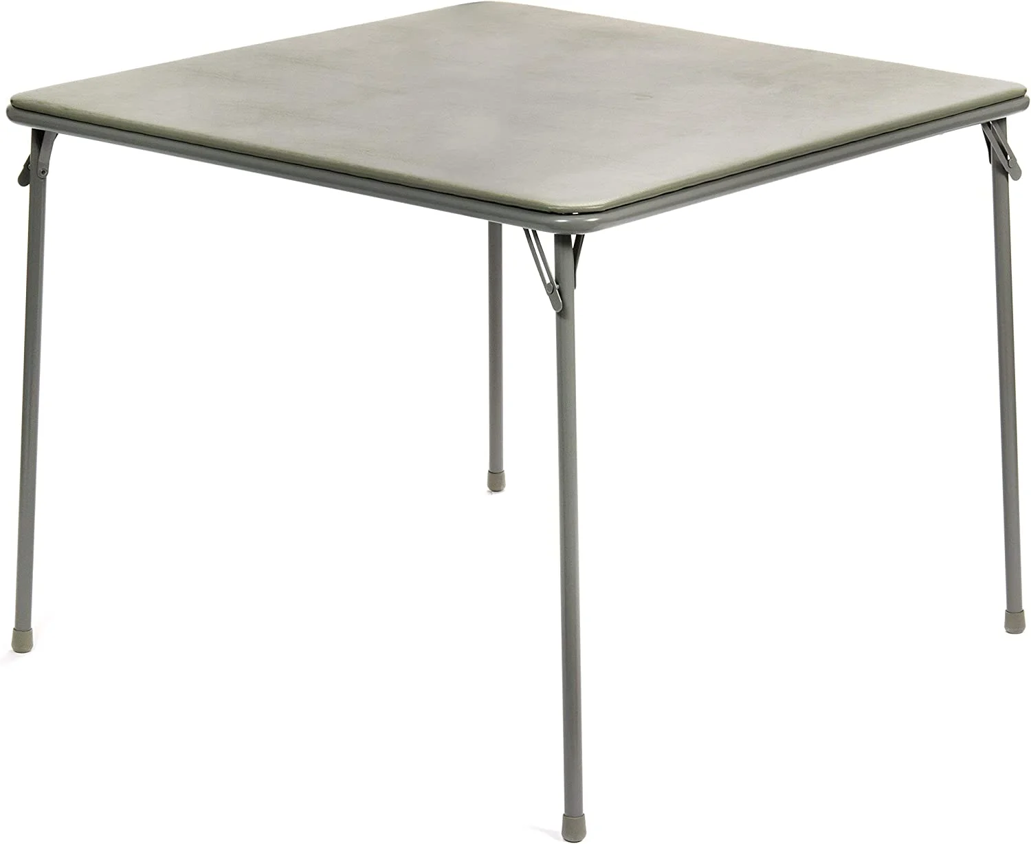 5pc. XL Series Folding Card Table and Triple Braced Vinyl Padded Chair Set, Commercial Quality, Grey
