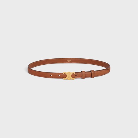 Small Triomphe Belt in Natural Calfskin