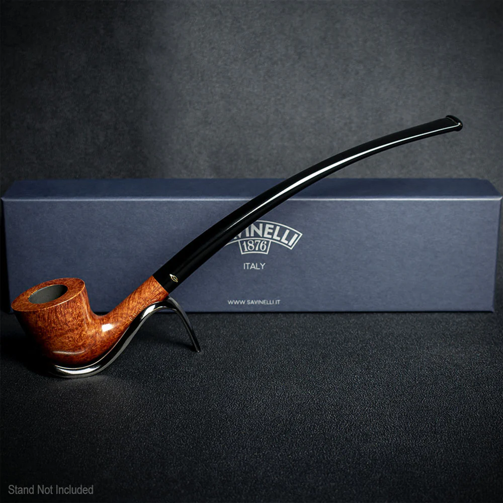 Savinelli Brown Smooth Churchwarden Briar Pipe - 921 No Filter