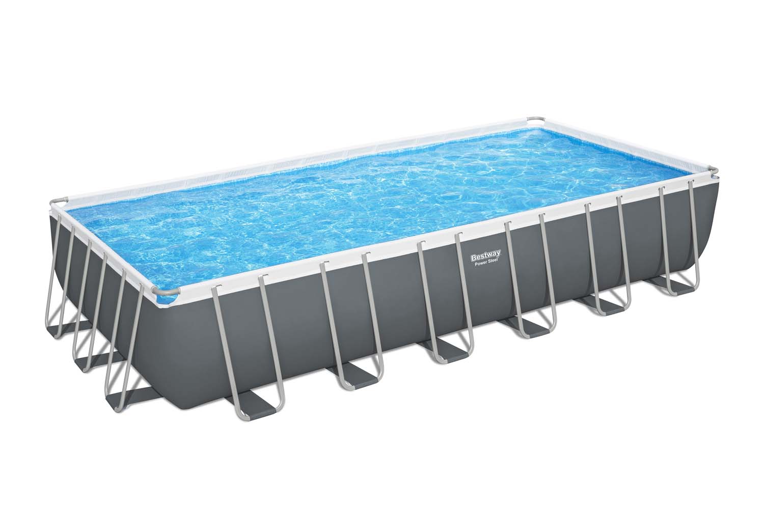 Power Steel™ Solo pool without accessories 732 x 366 x 132 cm, grey, rectangular