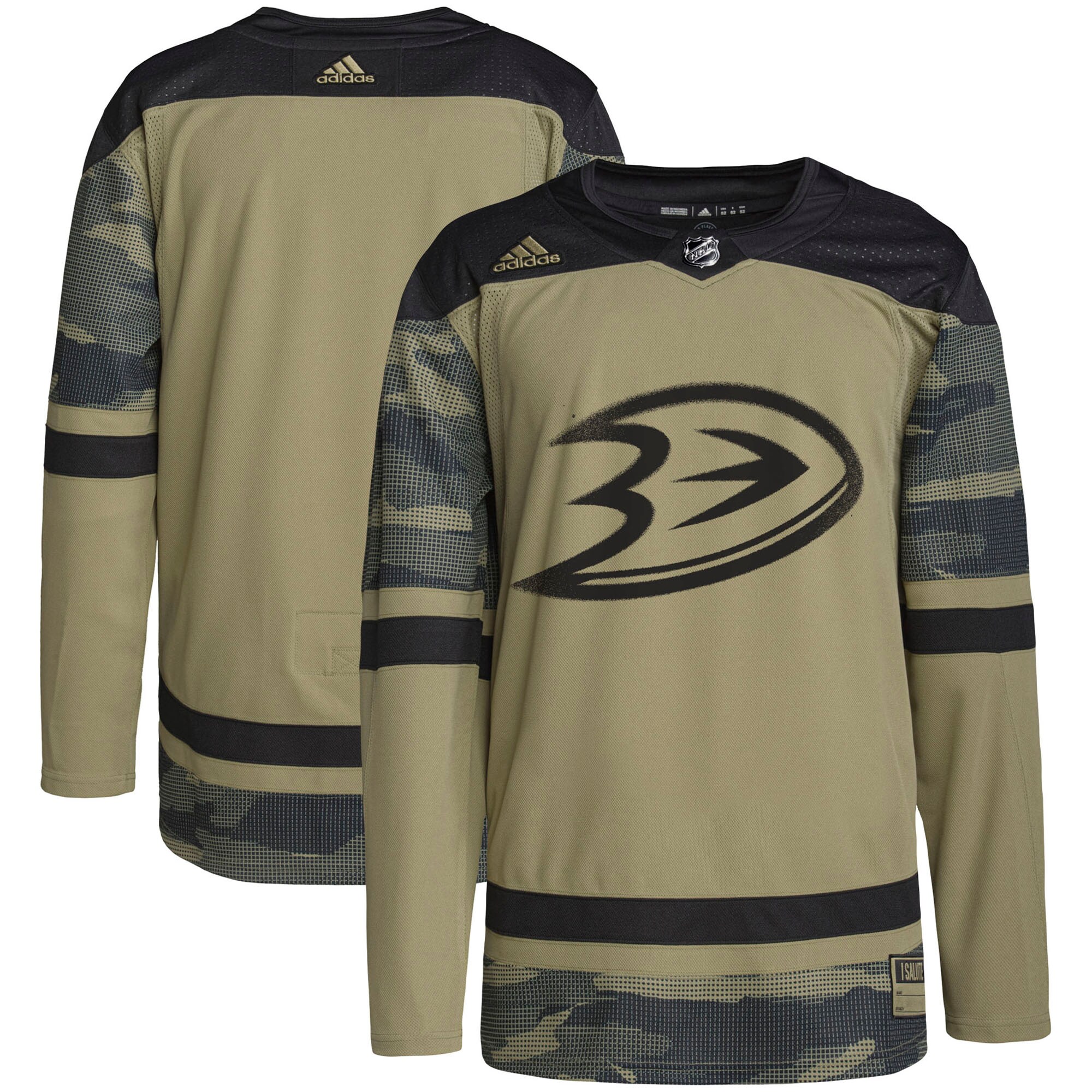 Anaheim Ducks  Military Appreciation Team  Practice Jersey – Camo