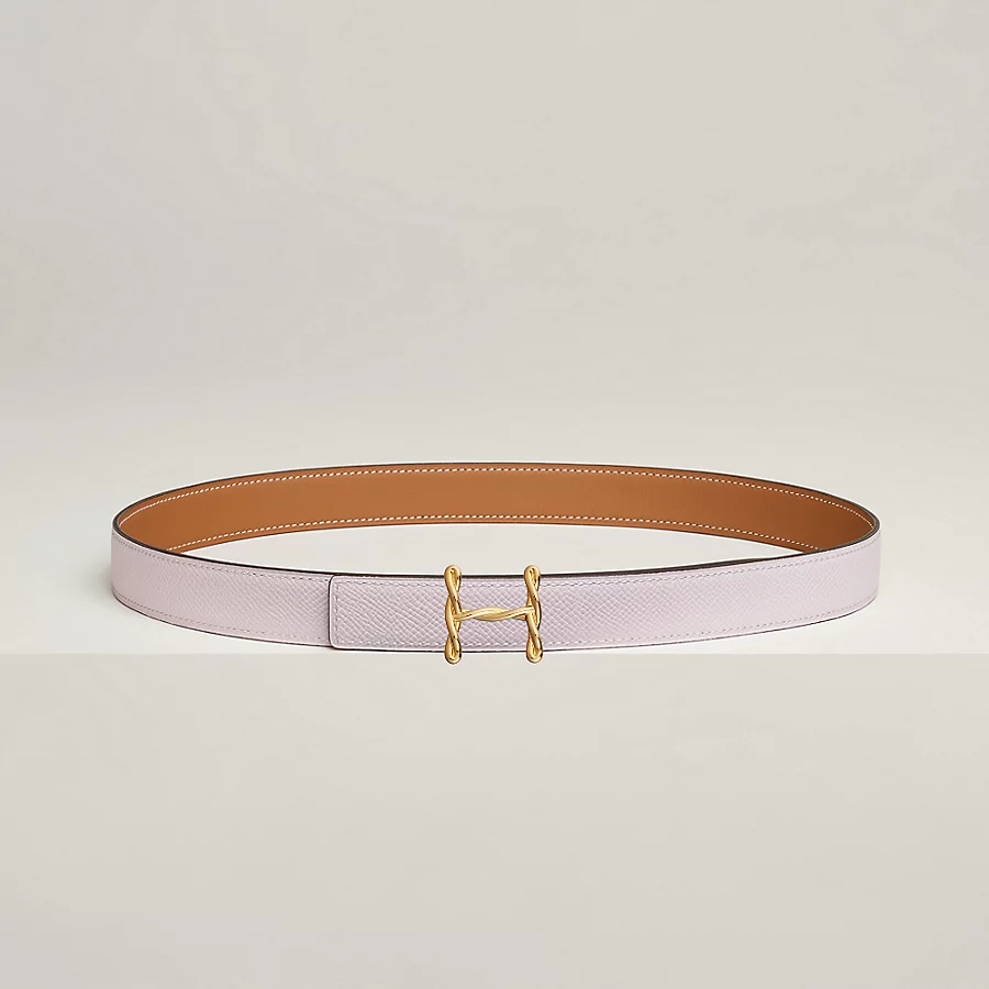 H Torsade belt buckle & Reversible leather strap 24 mm