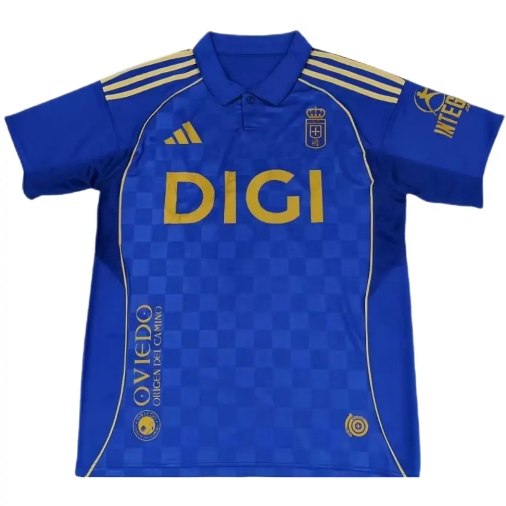 2025-26 Real Oviedo Home Short Sleeve Jersey - Fans Edition