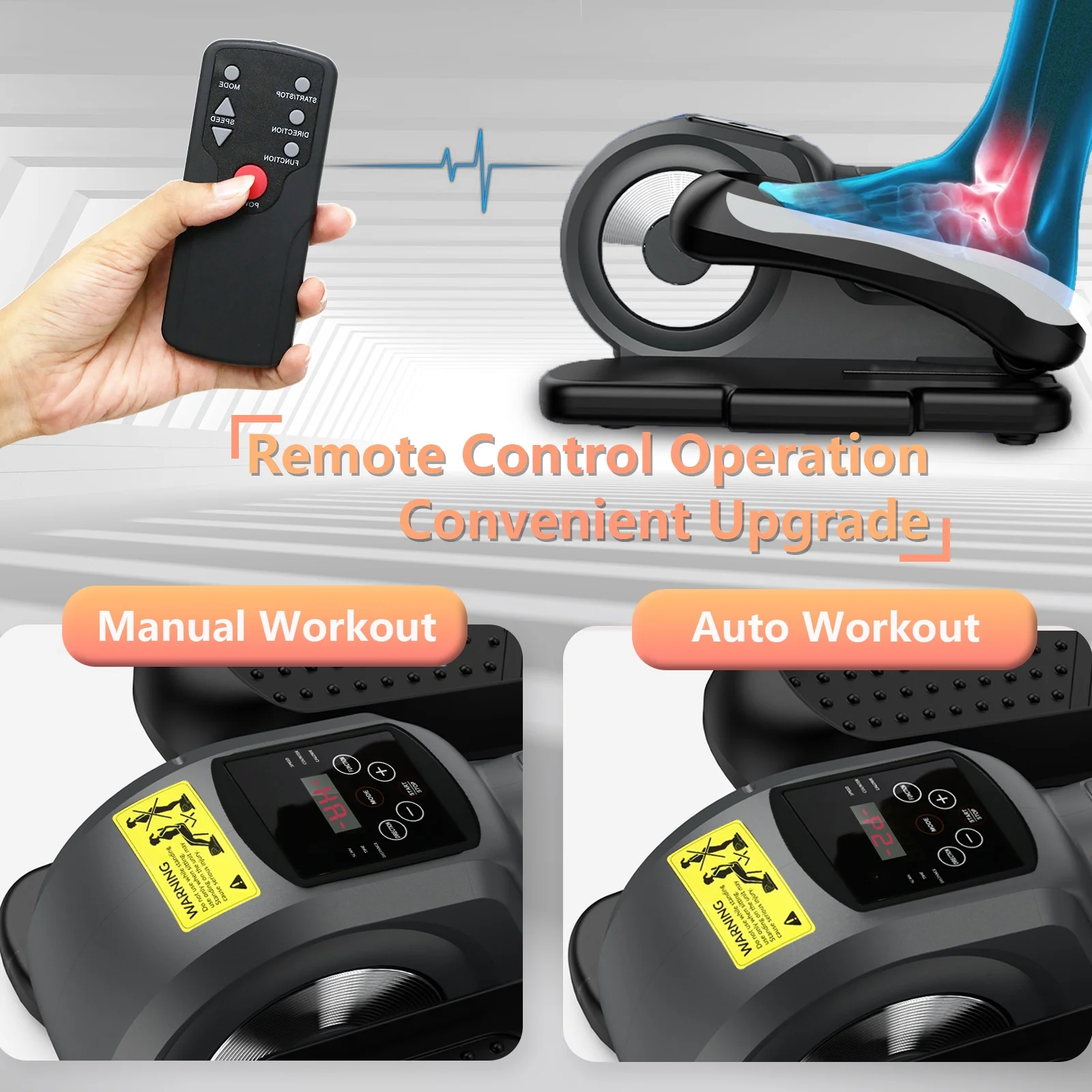 CATGOOD Under Desk Elliptical, Electric Seated Foot & Leg Pedal Exerciser While Sitting for Seniors