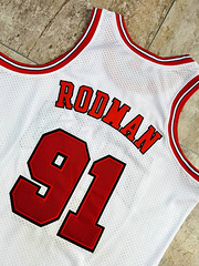 Chicago Bulls Rodman 91 White MN