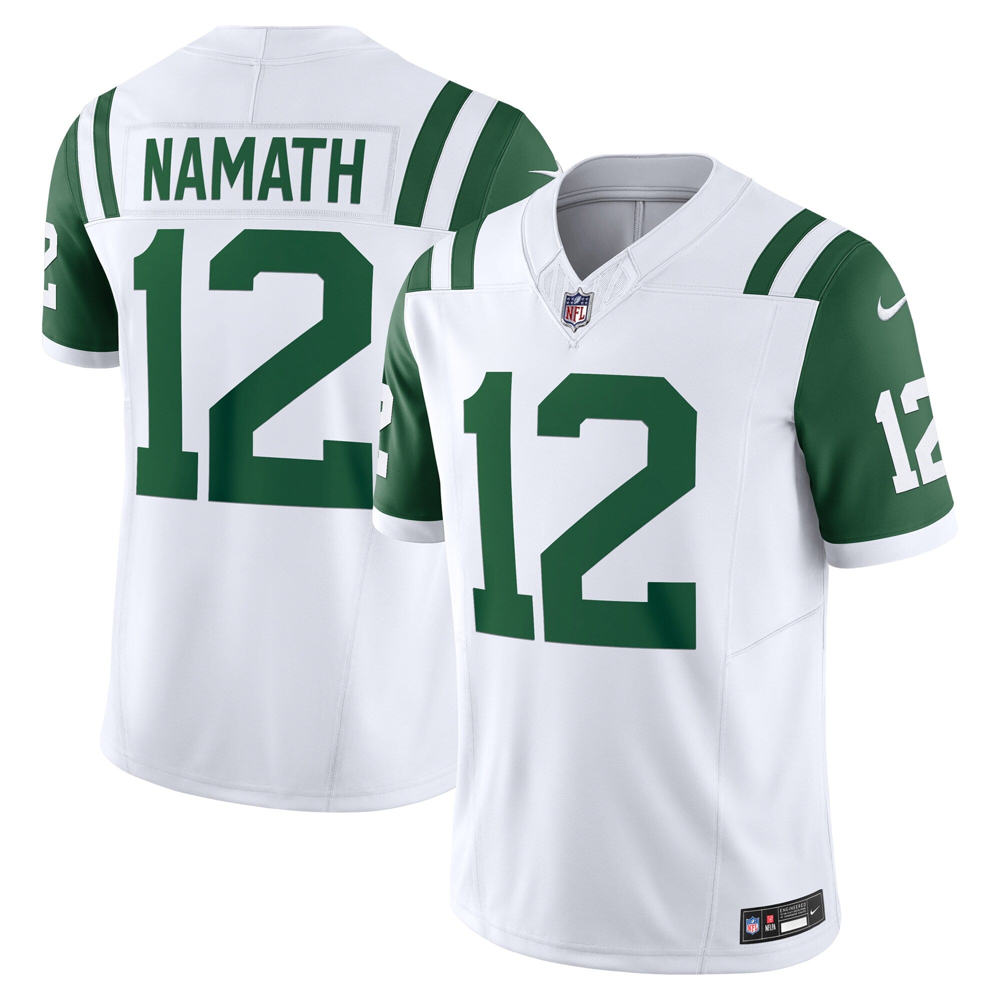 Joe Namath New York Jets Nike Classic Alternate Vapor F.U.S.E. Retired   Limited Jersey - White