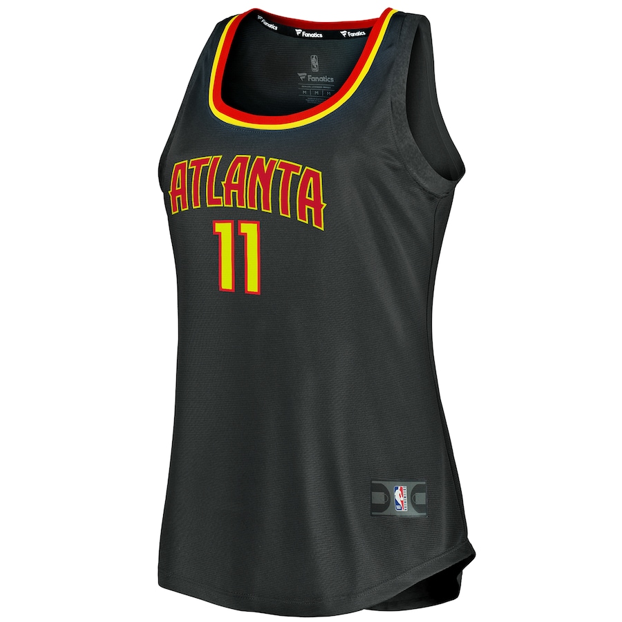 Women's Atlanta Hawks Trae Young Fanatics Black Fast Break Tank Jersey - Icon Edition