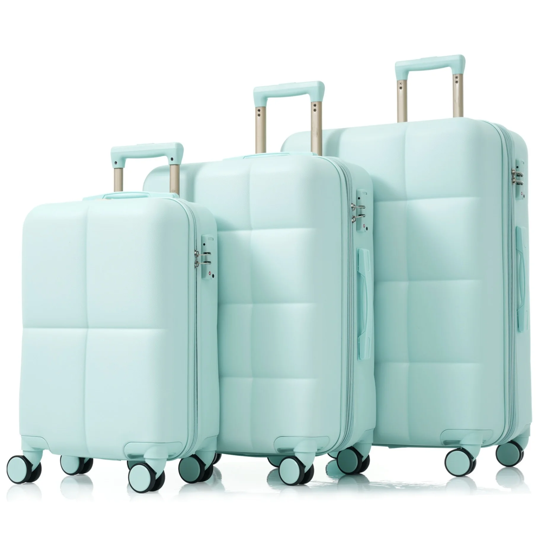 3 Piece Luggage Set , 20/24/28 inches Suitcase Set , ABS Hardshell Expandable Luggage Sets with TSA Lock,20-inch with USB Port, Carry On Luggage for Men Women, Pink