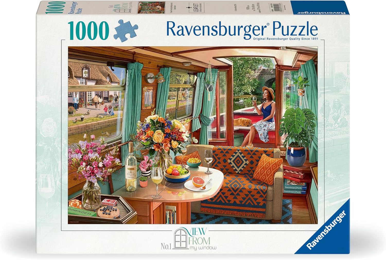 View from my Window No.1 – Canal Boat by Steve Read - 1000 Piece Jigsaw Puzzle (Ravensburger)