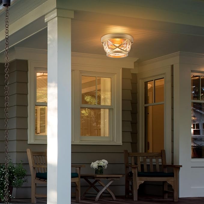 MELLOWWLITE Flush Mount Ceiling Light Fixture Gold