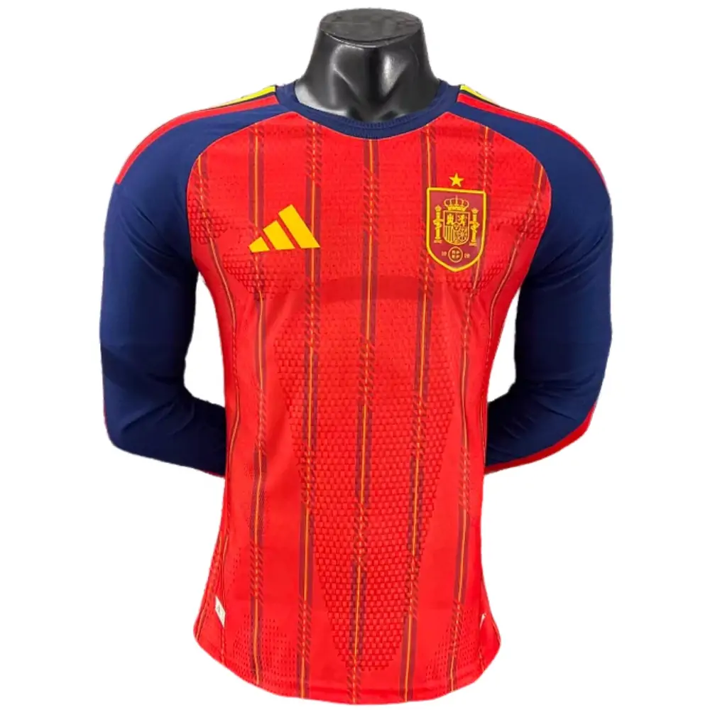 2026 World Cup Spain Home Long Sleeve Jersey - Player Version