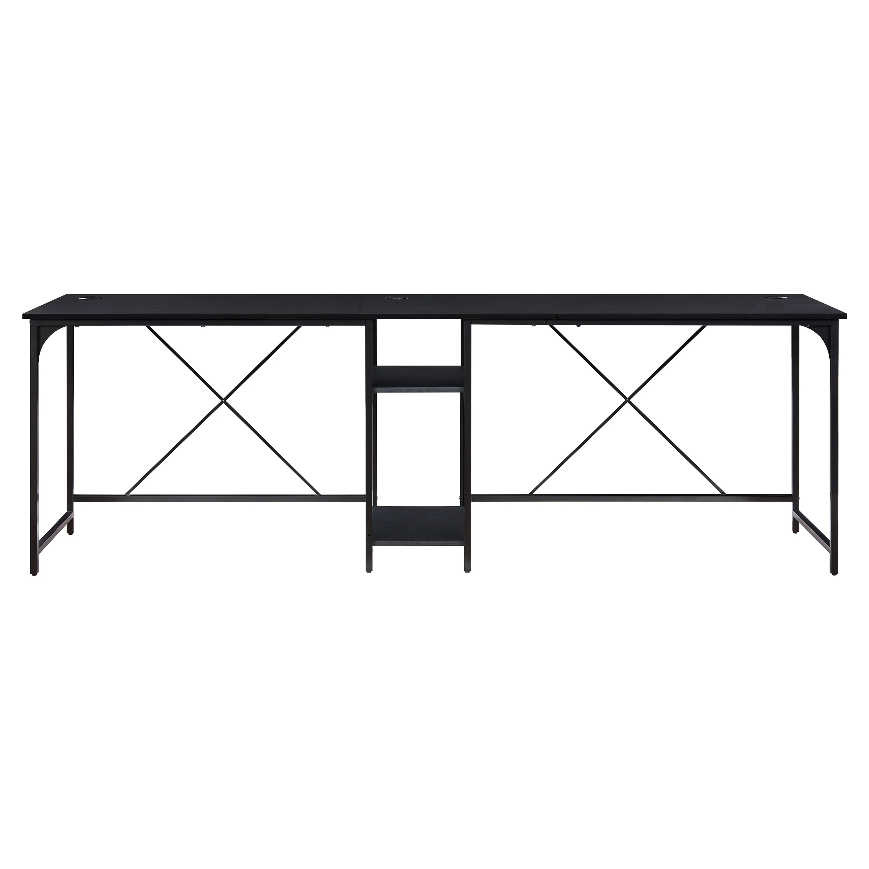 Mainstays Two-Way Convertible Desk with Lower Storage Shelf, Charcoal, for Adults and Teens