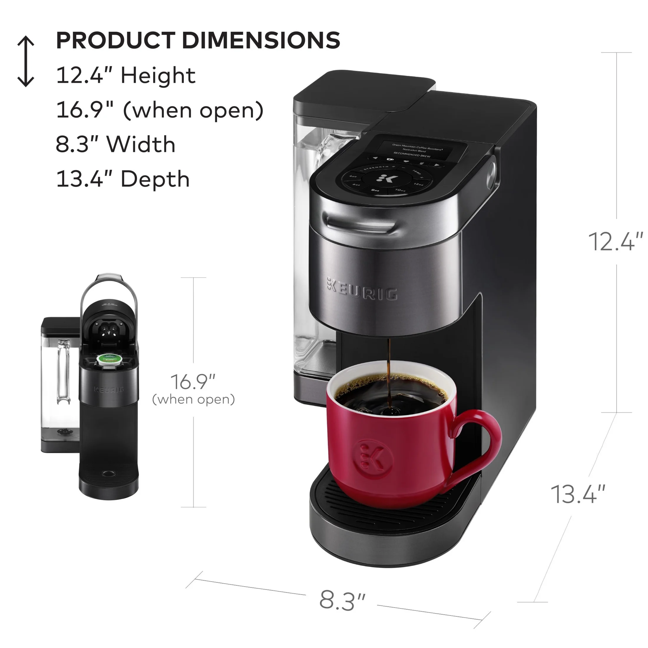 Keurig K-Supreme Plus SMART Single Serve K-Cup Pod Coffee Maker, Black