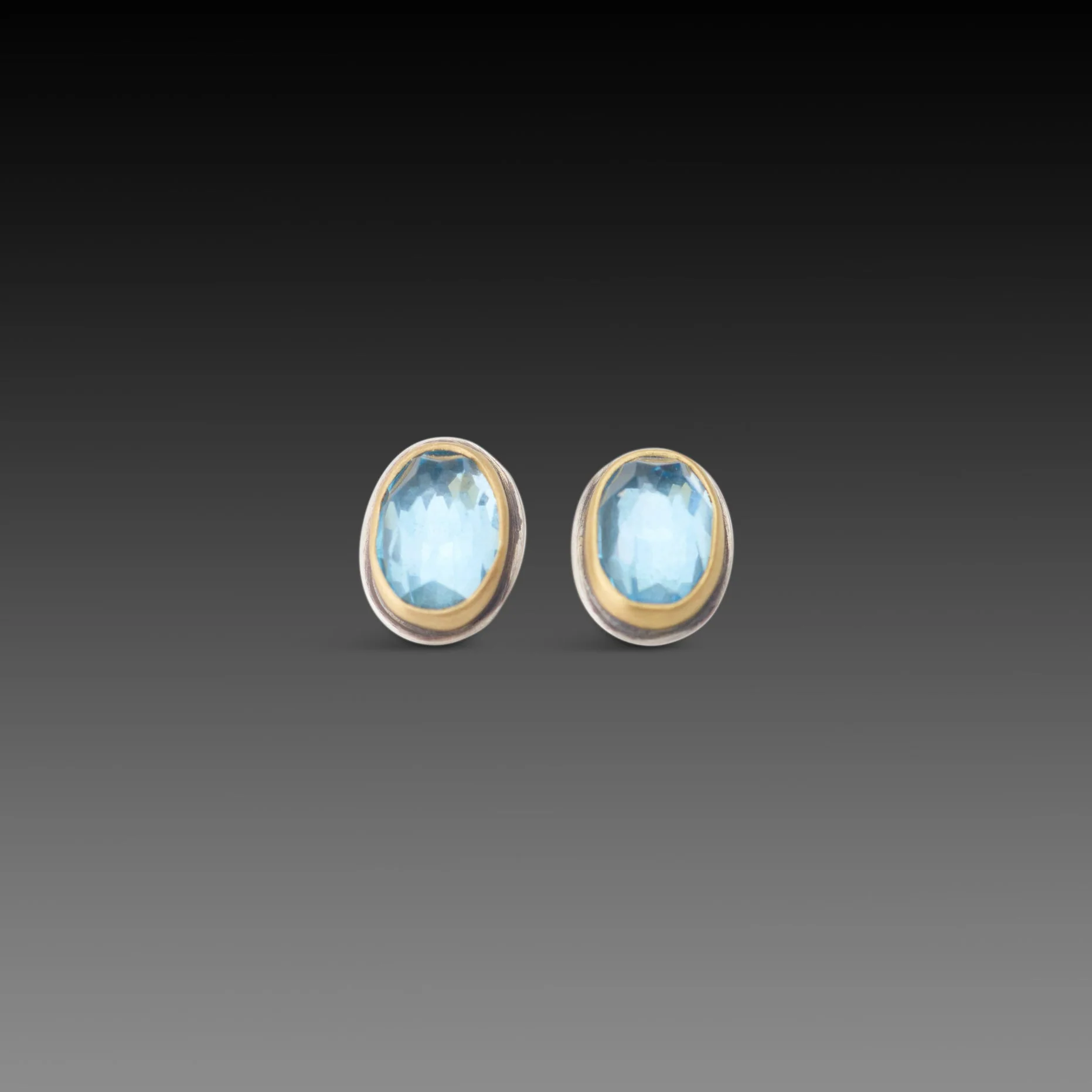 Icy Topaz Stud Earrings