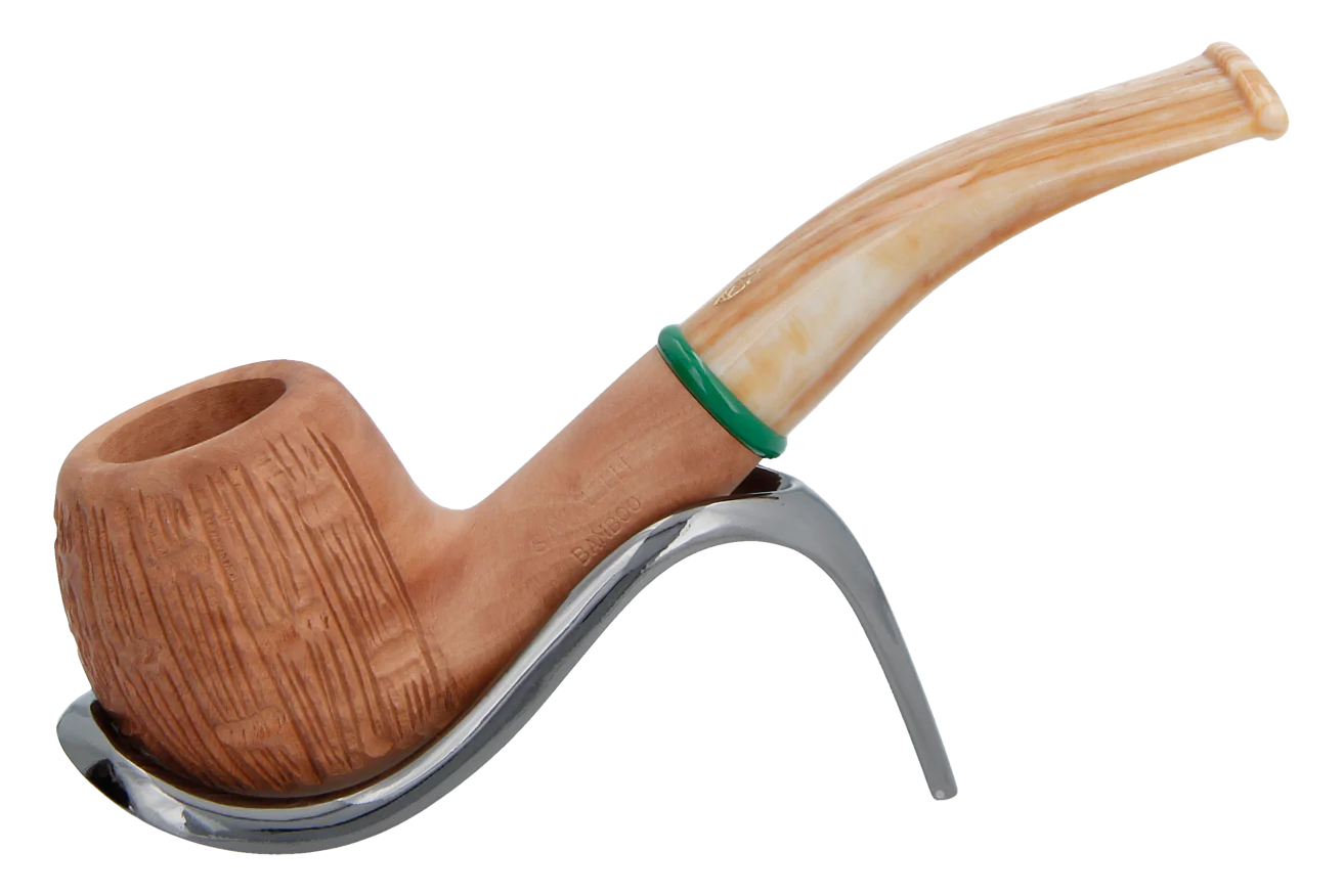 Savinelli Bamboo Rusticated Natural 626 - 6mm Briar Pipe