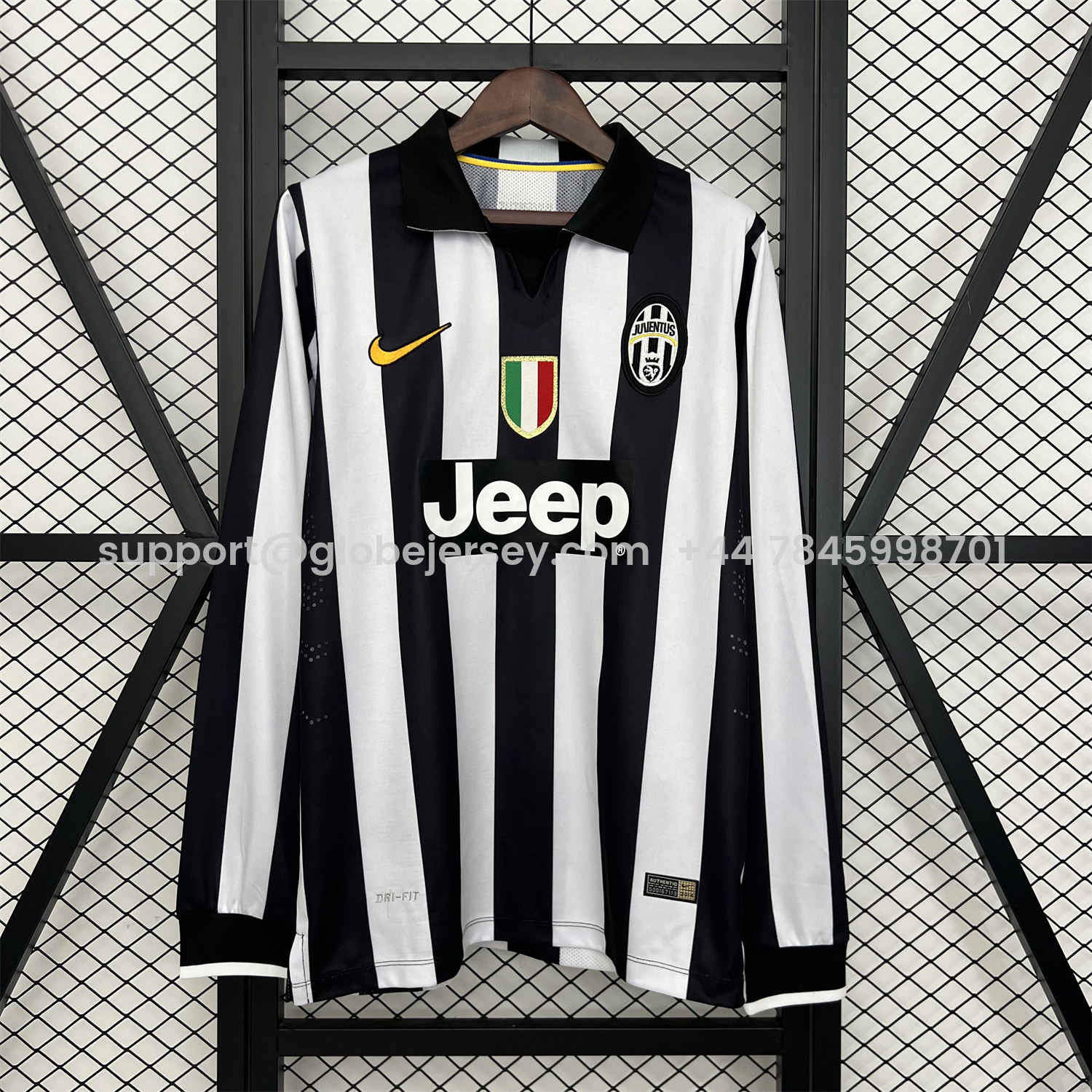 Retro Juventus 2014-15 Home Long Sleeves Jersey