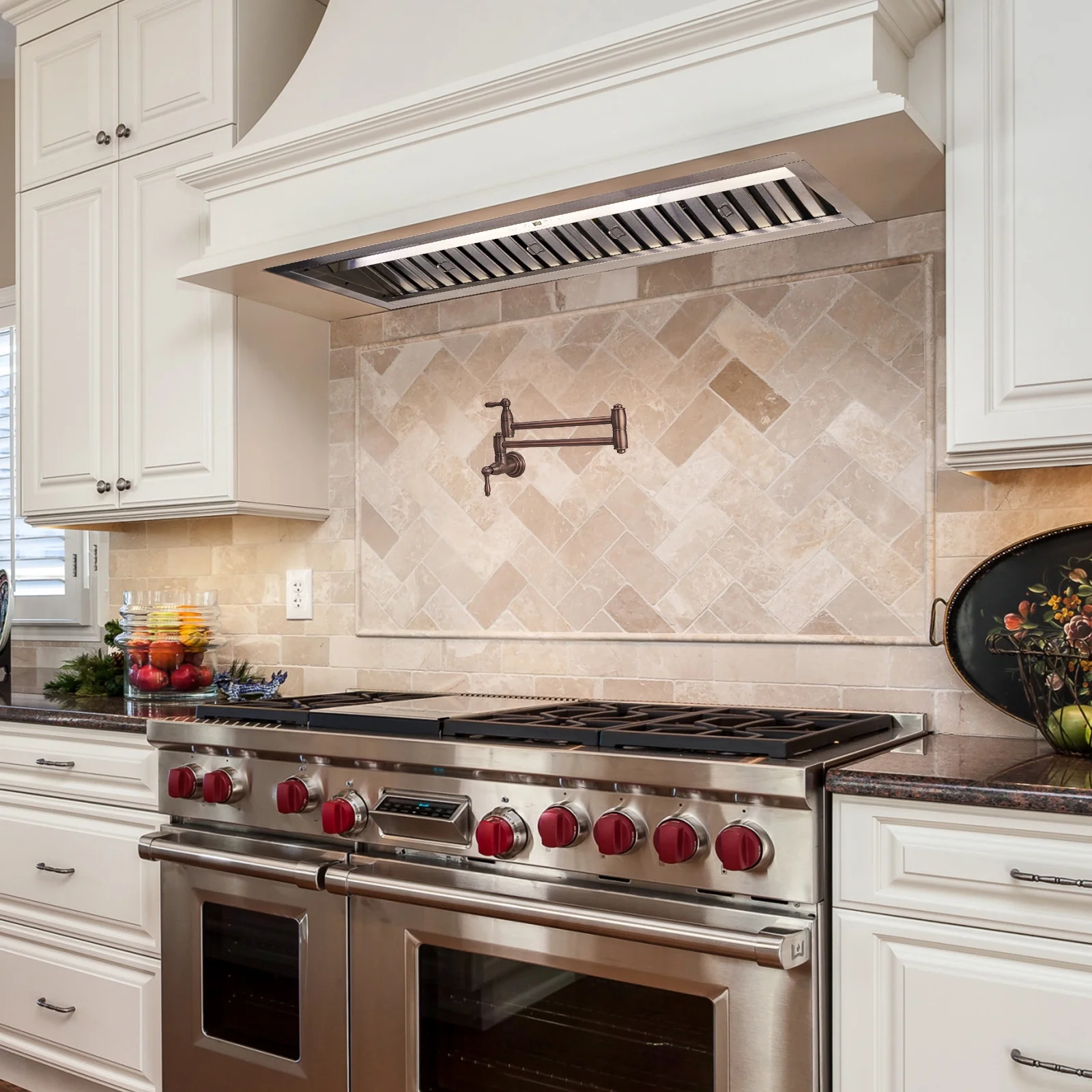Akicon 48 Inch Range Hood Insert, Stainless Steel 8