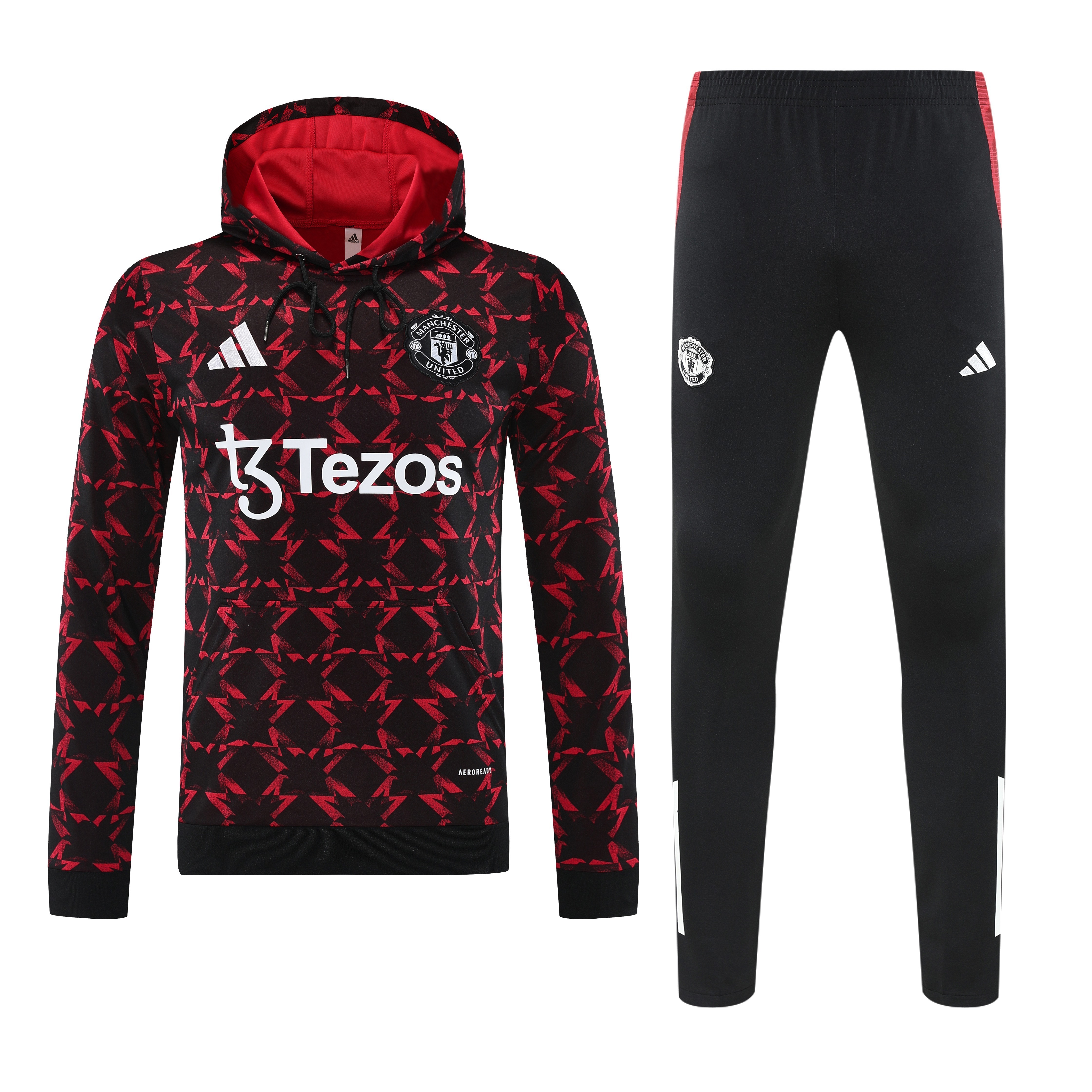 2025-26 Manchester United Hooded Long Sleeve Kit - Adult Kit