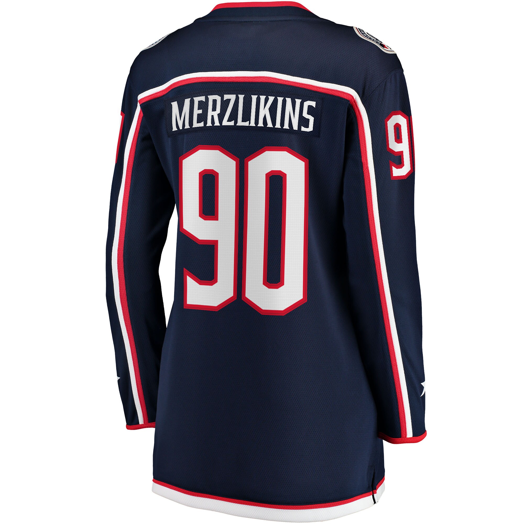 Elvis Merzlikins Columbus Blue Jackets Fanatics Women’s Home Breakaway Jersey – Navy