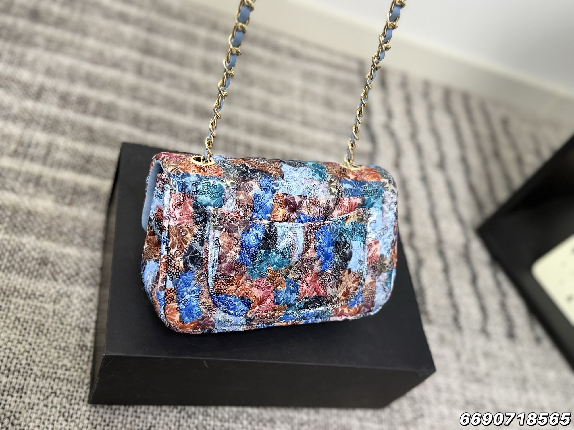 Chanel Sequined CF Chain Bag