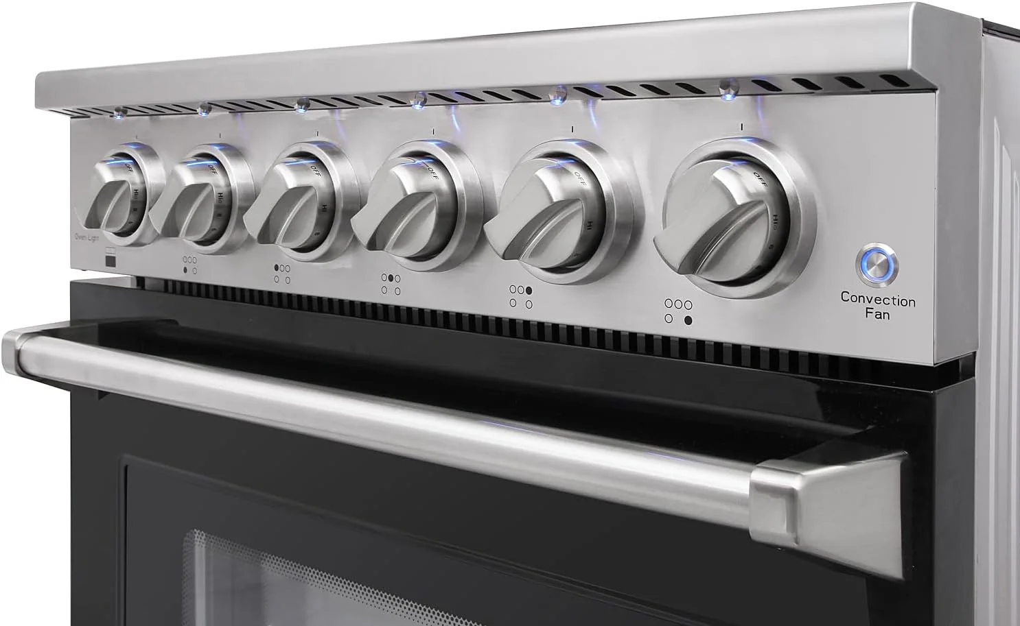30 inch Professional Electric Range with 5 Heating Elements Cooktop, 4.55 Cu. Ft. Convection Oven Capacity, Smooth Glass Top, in Stainless Steel, KOS-30RE06H (Stainless Steel)