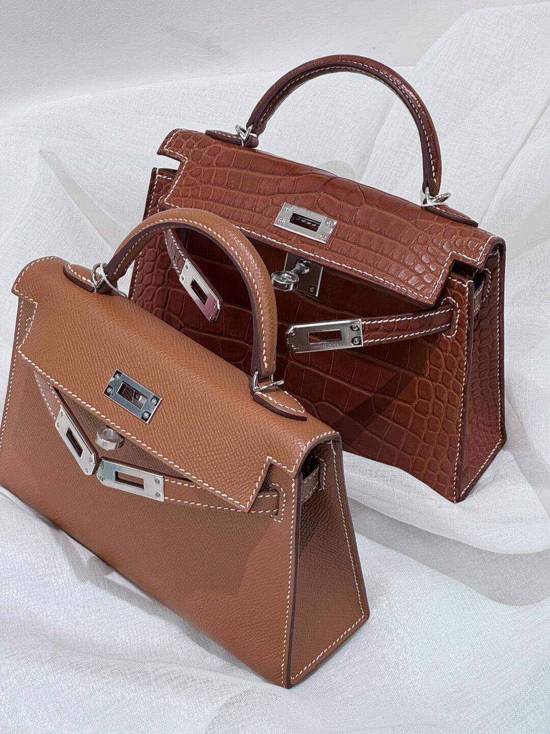 Hermès Minikelly II Saddle Alligator