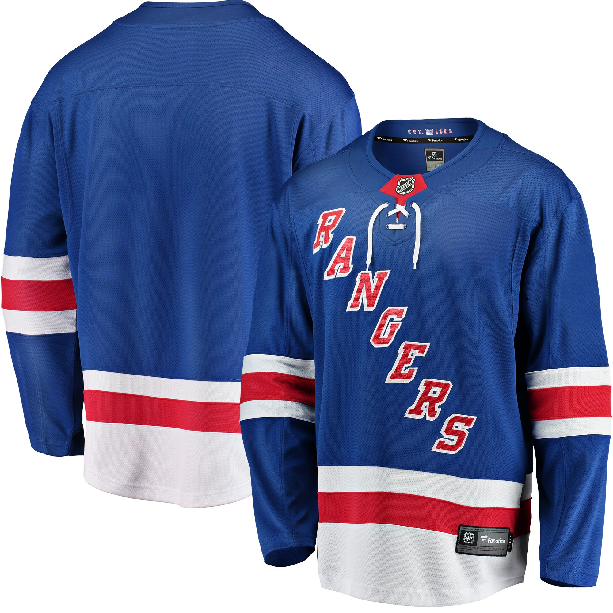 New York Rangers Fanatics Breakaway Home Jersey – Blue