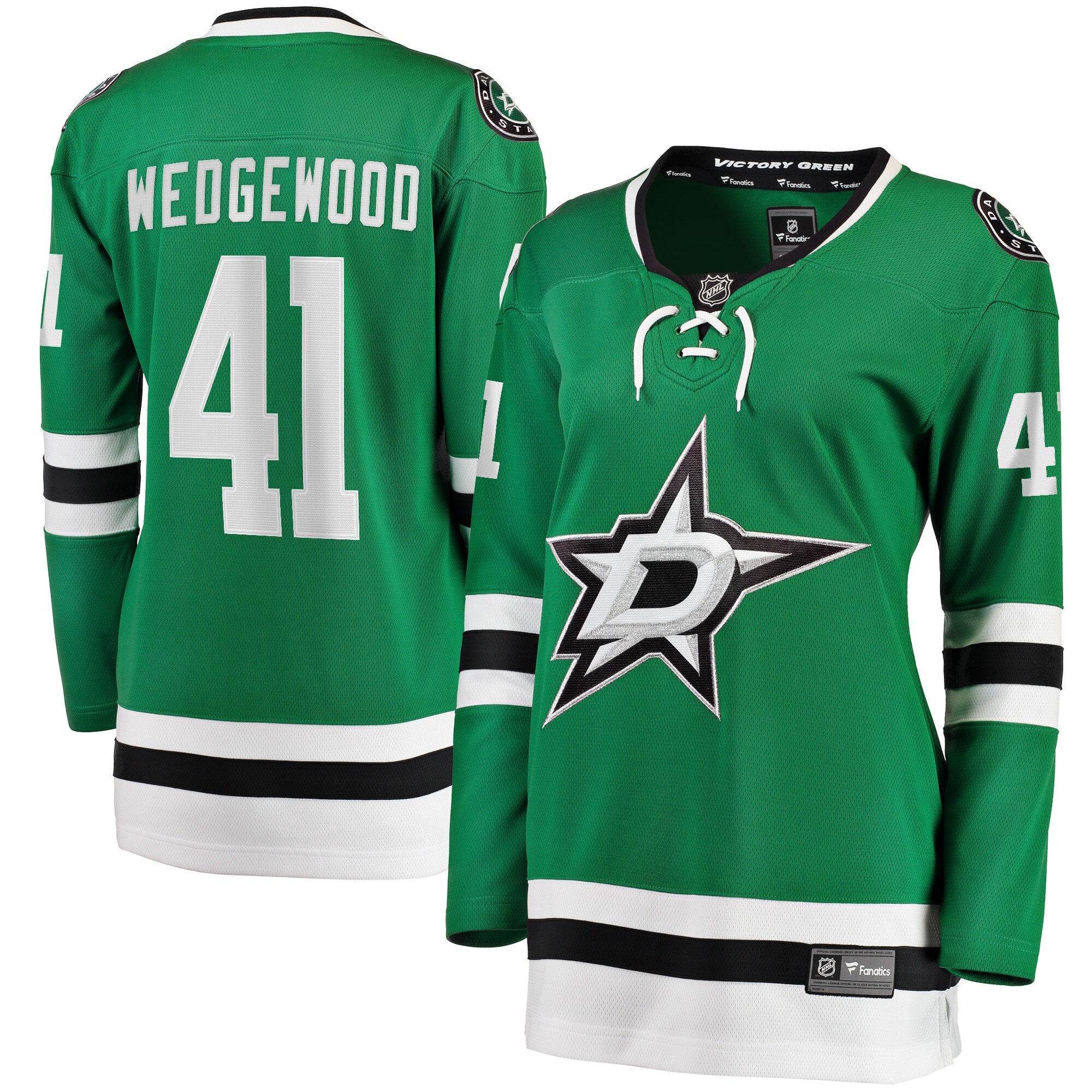 Scott Wedgewood Dallas Stars Fanatics Women’s Home Breakaway   Jersey – Kelly Green