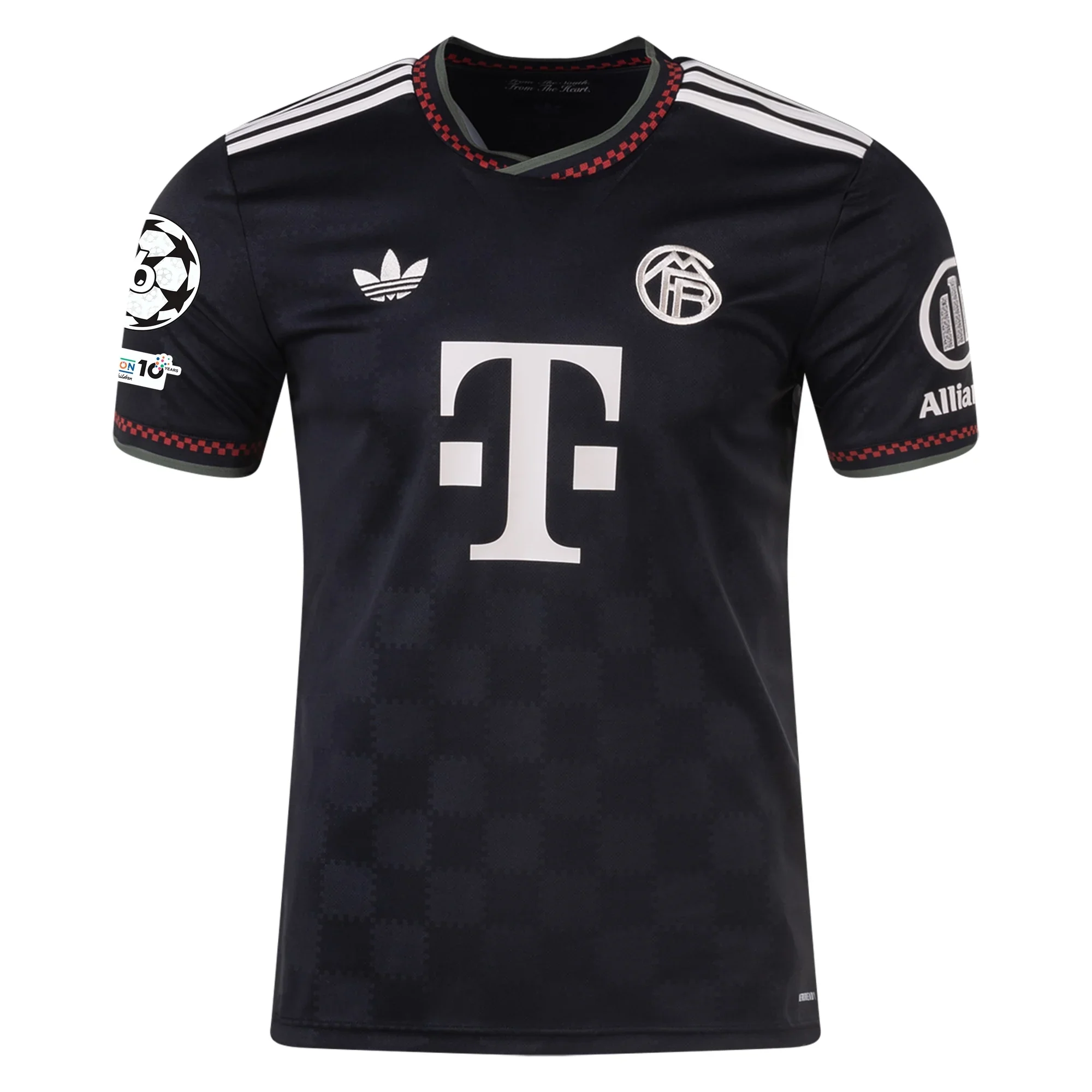 adidas Bayern Munich Harry Kane Third Jersey w/ Champions League Patches 25/26 (Black/Olive Green)