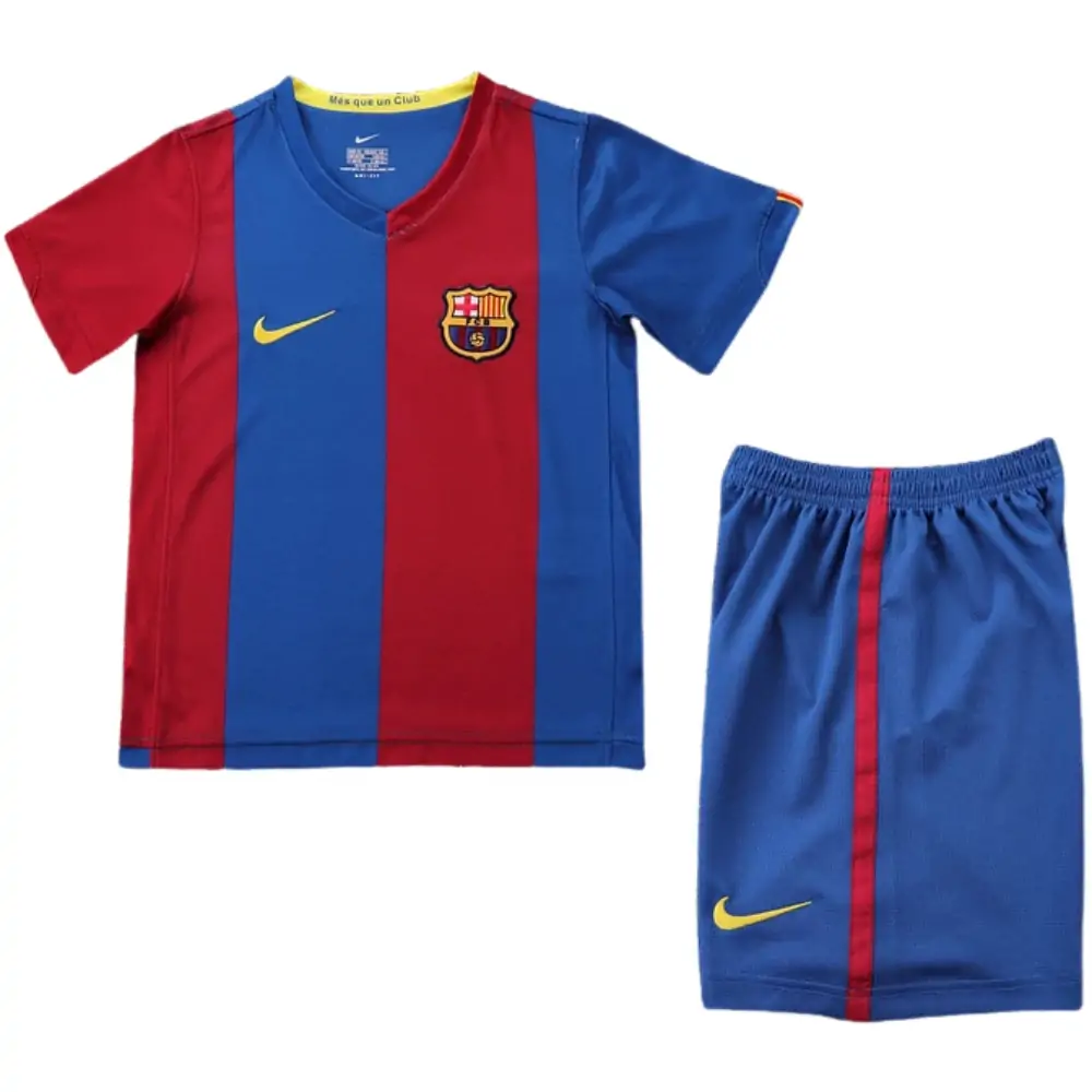 2006-07 Barcelona Home Retro Children's Jersey Set - Fans Edition