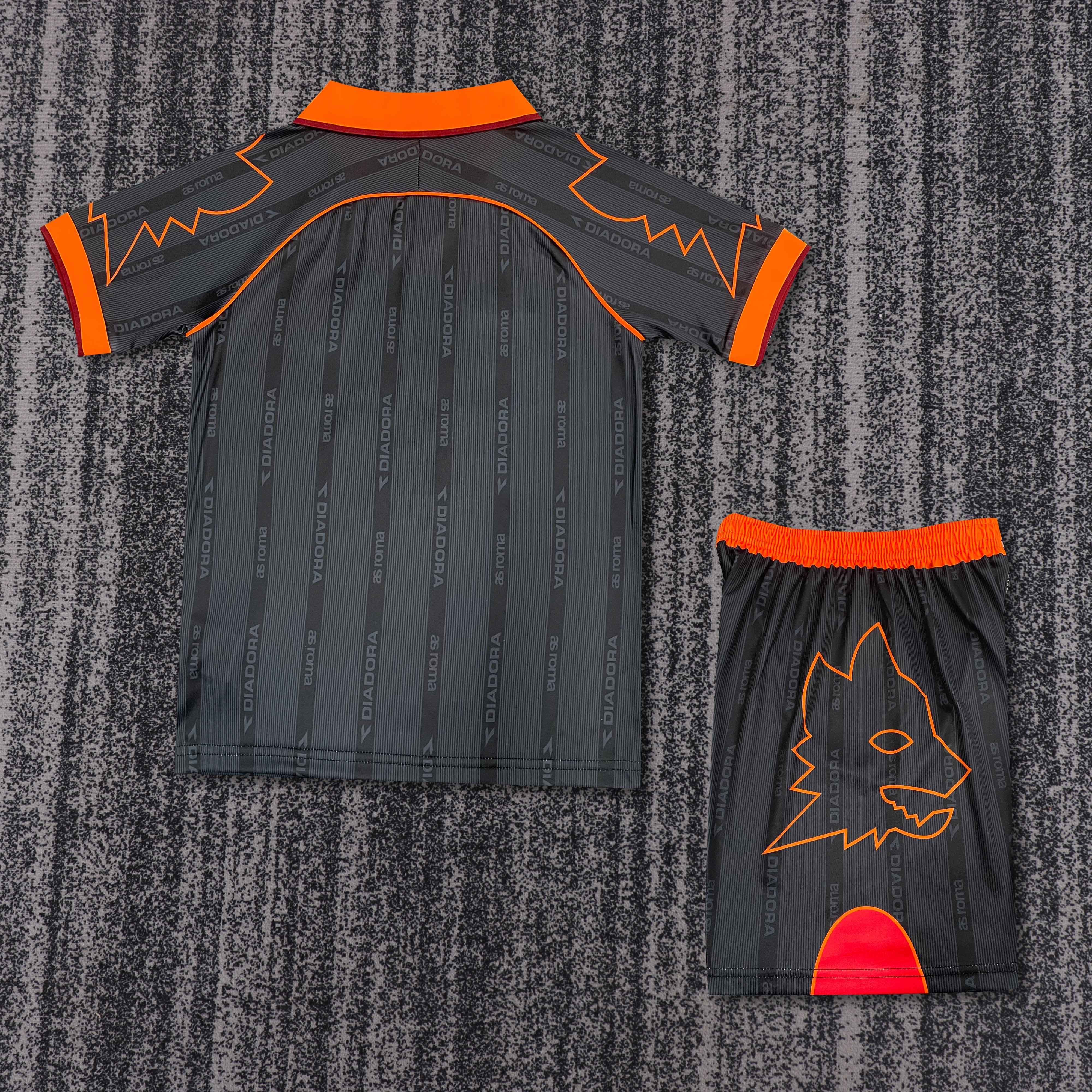 1999-00 Roma Away Retro Children's Jersey Set - Fans Edition