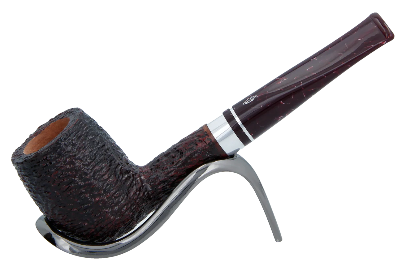 Savinelli Bacco Rusticated Dark Brown 128 - 6mm Briar Pipe