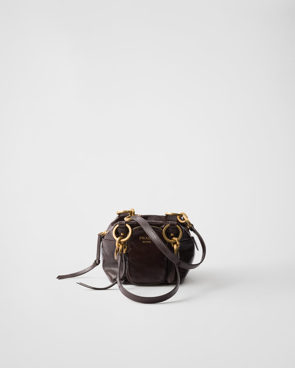 Dangle Leather Top-Handle Mini-Bag