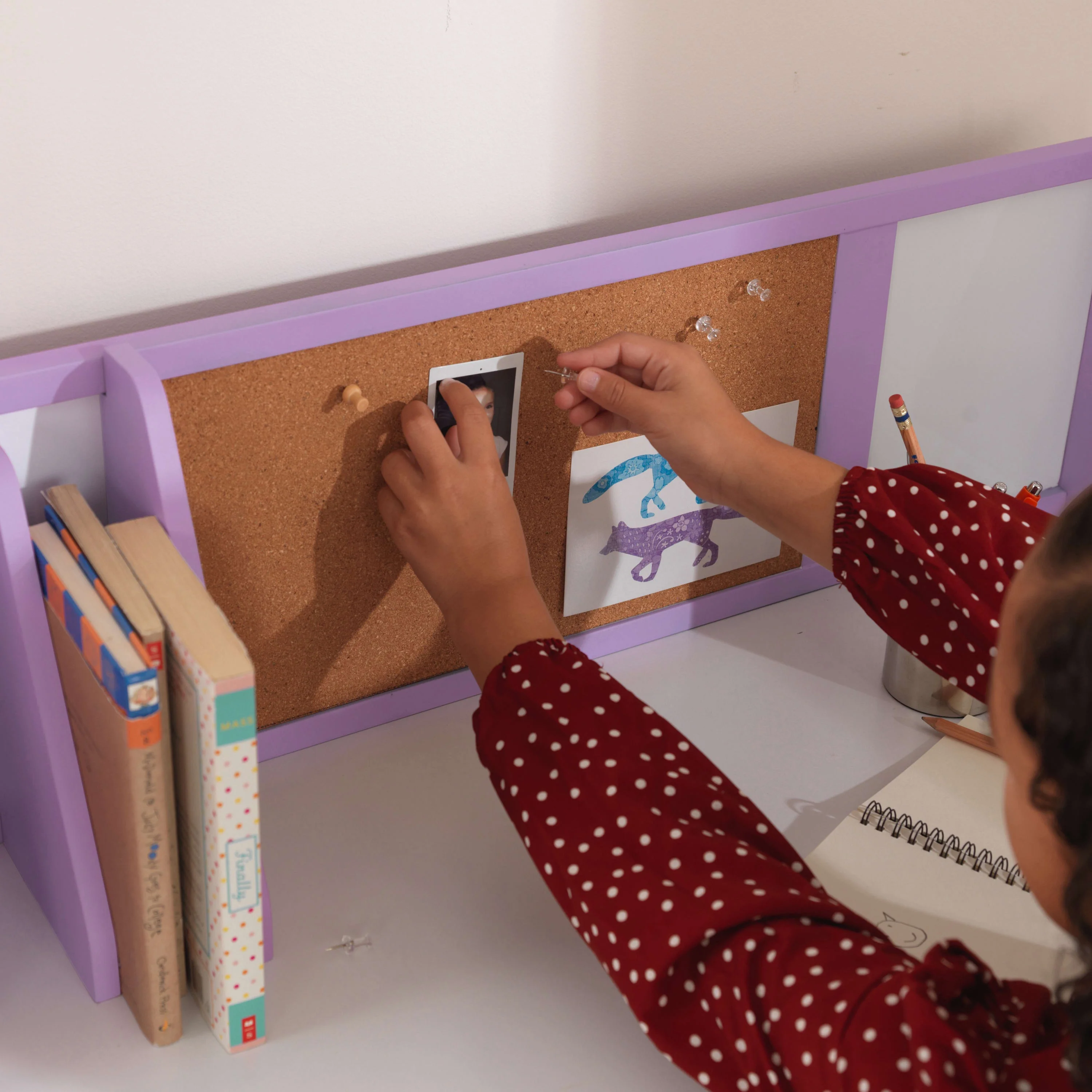 KidKraft Children's Wooden Study Desk with Chair, White, for Ages 5