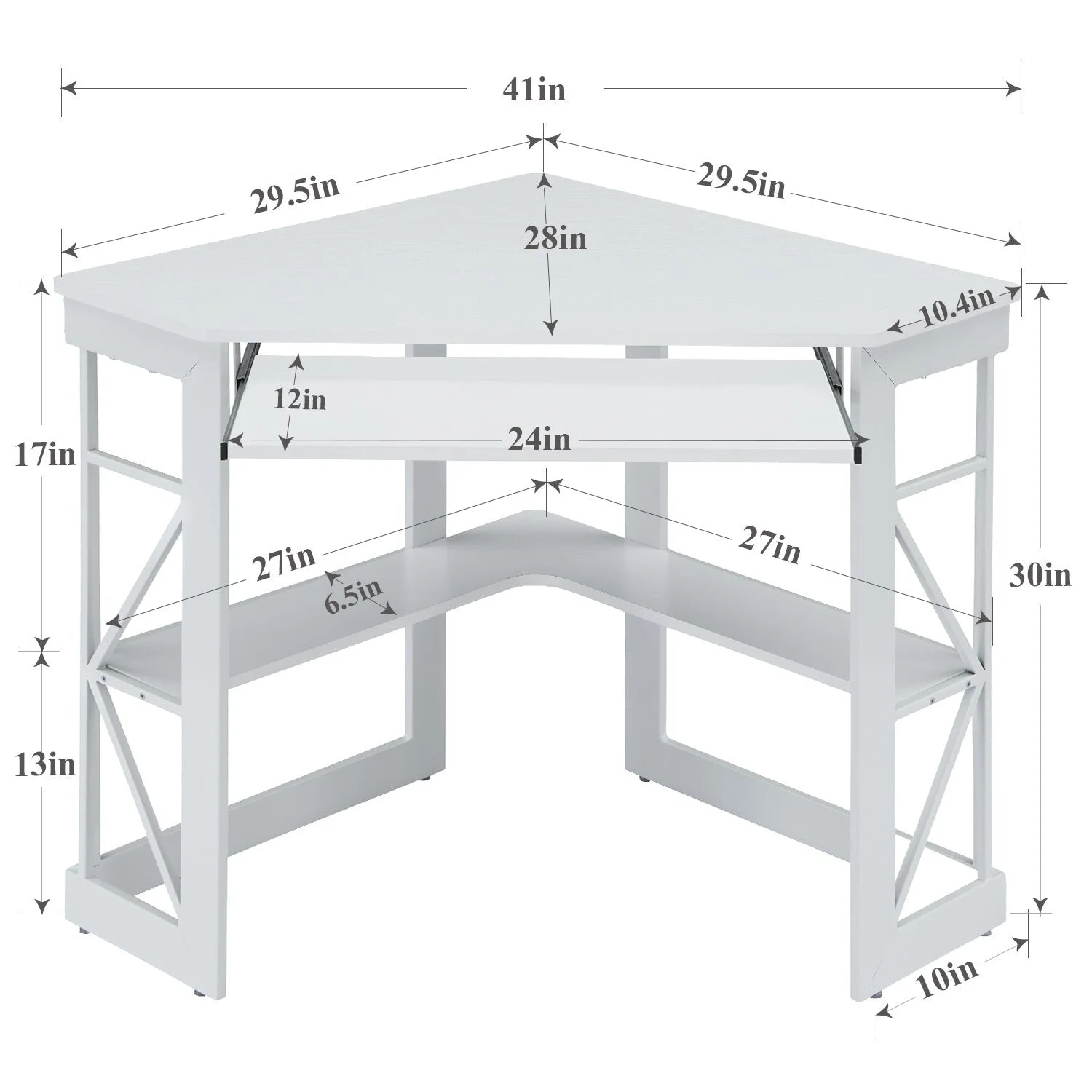 Brown Triangle Corner Desk, Office/Computer/Writing Desk for Student Apartments