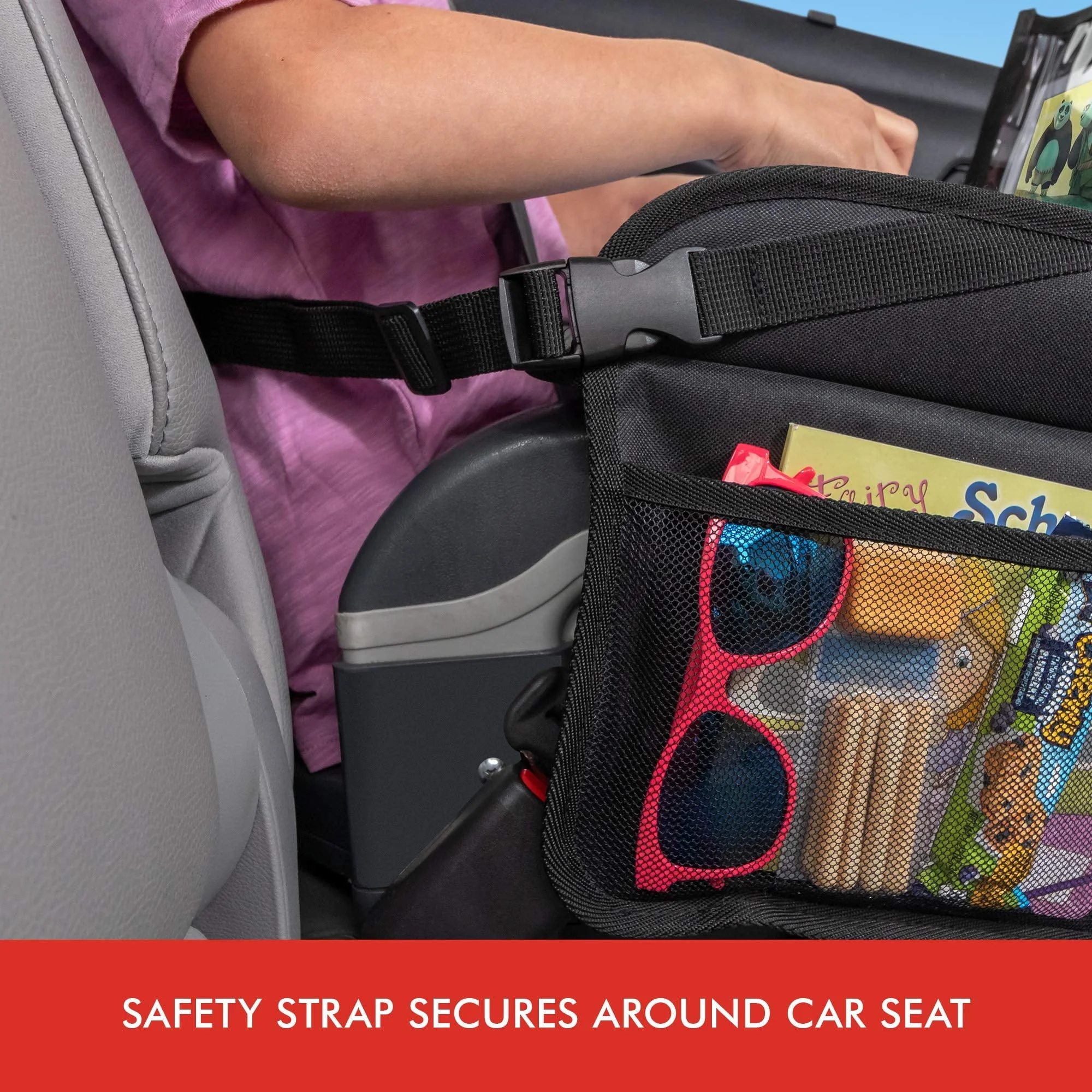 Lusso Gear Kids Travel Tray with Dry Erase Board, Road Trip Essentials Kids, No-Drop Tablet Holder, Lap Desk, Cup Holder, Toddler Toy Storage, Fits Airplane and Booster Seat (Unicorn)