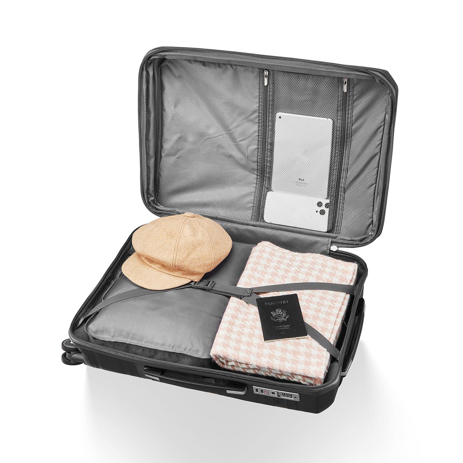 4 Piece Luggage Set Expandable Hardshell Travel Luggage Sets 8 Spinner Wheel Suitcase Wheels TSA Lock Suit Case, PP Lightweight & Durable wheels Upright Suitcase, 14/20/24/28 Inch