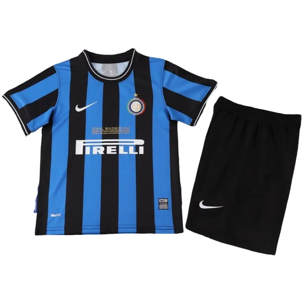 2009/10 Inter Milan Home Retro Jersey Children's suit - Fans Edition
