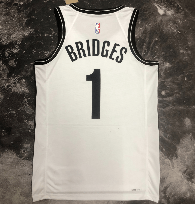 Mikal Bridges Brooklyn Nets Fanatics  #1 White2023-2024 season Jersey