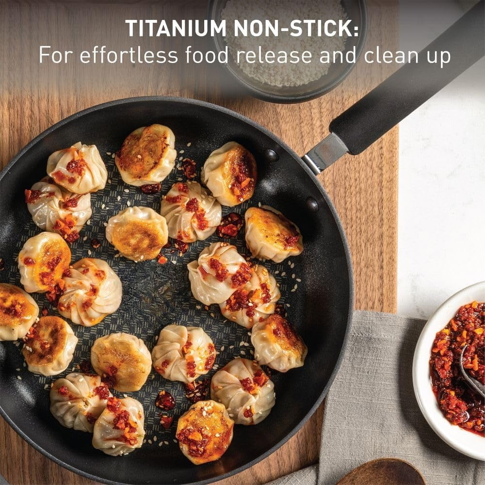 Ultimate Hard Anodized Nonstick Fry Pan Set 2 Piece, 10, 12 Inch, Oven Broiler Safe 400F, Cookware, Pots and Pans Set Non Stick, Kitchen Frying Pans, Cooking Skillets, Dishwasher Safe, Grey