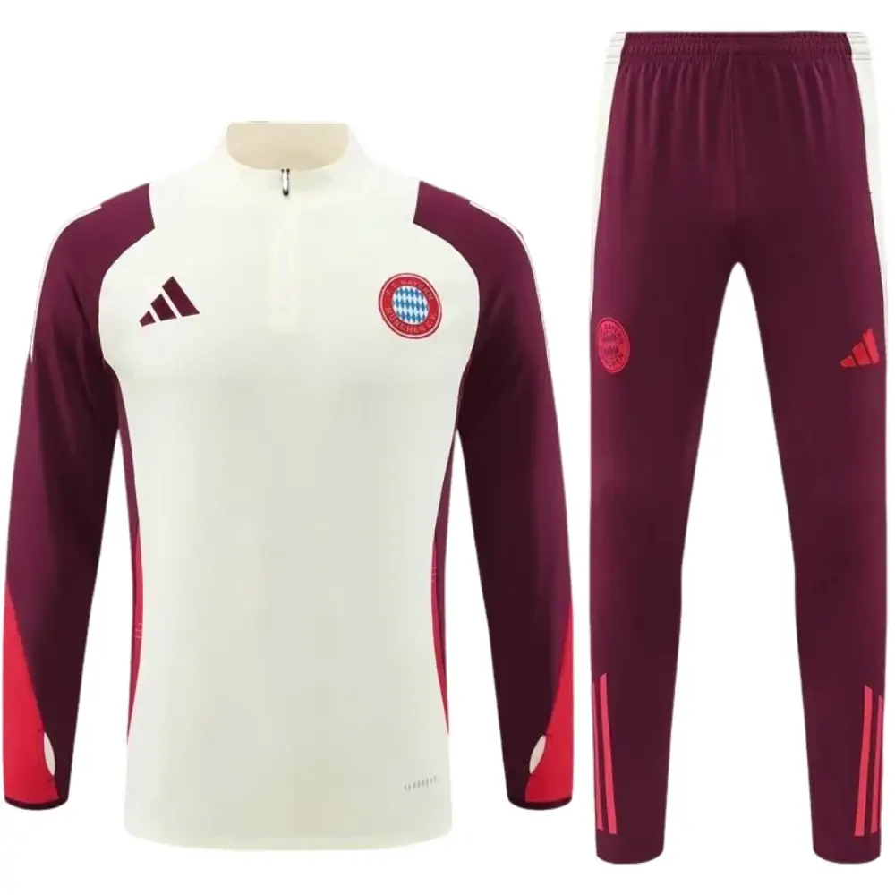 2024/25 Bayern Munich White Half-Zip Training Jersey