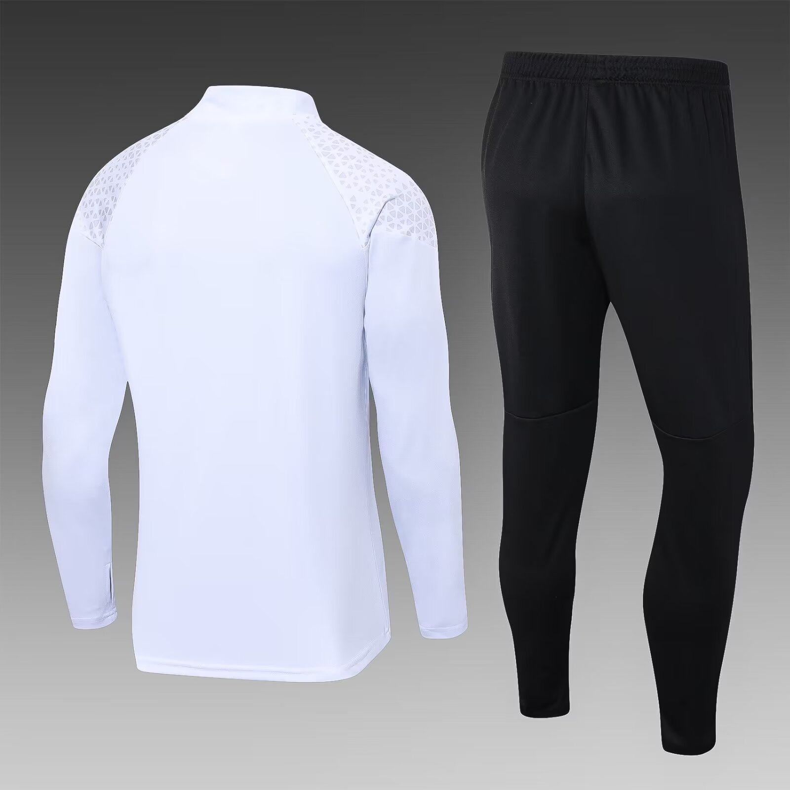 2023/2024 AC Milan Half Pull Training Wear White Football Jersey 1:1 Thailand Quality Suit