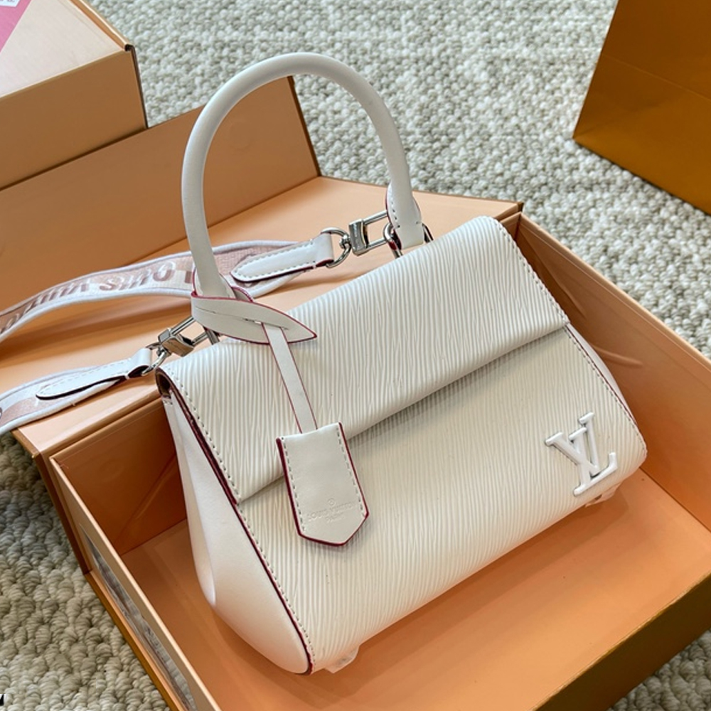 LV  Cluny Grained Leather Shoulder Handbag