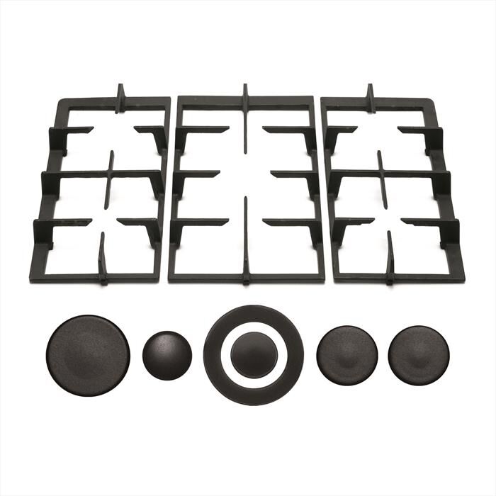 GLEM GAS - GRGH86 Kit 3 griglie in ghisa per Unica/Alpha-NERO OPACO