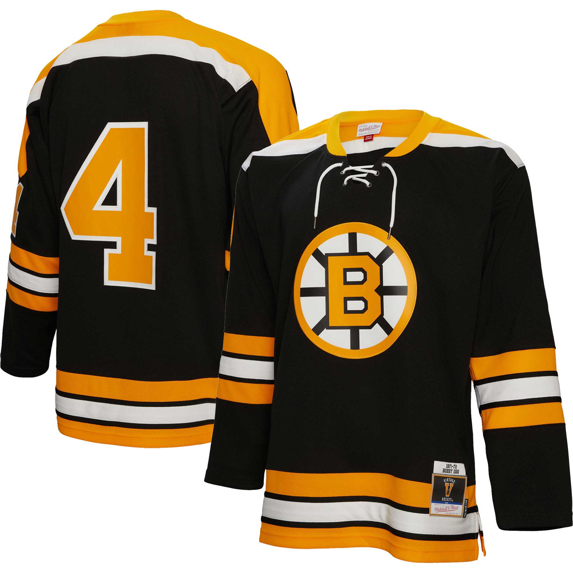 Bobby Orr Boston Bruins Mitchell & Ness Big & Tall 1971 Blue Line  Jersey – Black